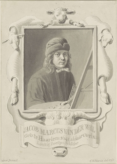 Zelfportret van de schilder Jacob Marcus van der Wal by Cornelis van Noorde