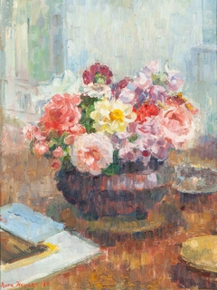 A Bowl of Flowers on the Table by Nora Heysen