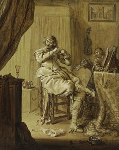 A Cavalier at His Dressing Table by Adriaen van de Venne