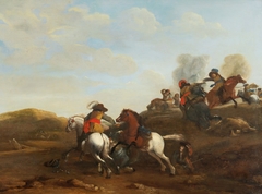 A cavalry engagement by Palamedes Palamedesz