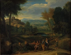 A Classical Landscape with the Flight into Egypt by Francisque Millet