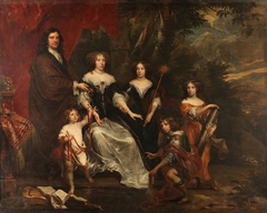 A Family Group with Children with Emblems of the Cardinal Virtues by possibly Pieter Thys