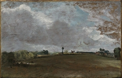 A Hilltop (His Native Village) by John Constable