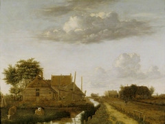 A Landscape with Cottages by attributed to Emanuel Murant