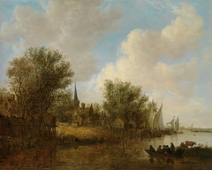 A River Landscape with a Parish Church by Jan van Goyen