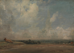 A View from Hampstead Heath (?) by John Constable