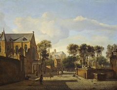 A View in Cologne with the Karthausekirche and St. Panthaleon by Jan van der Heyden