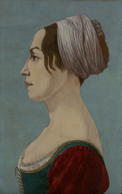 A Woman in Green and Crimson