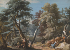 A Wood with Peasants Alarmed by a Bear