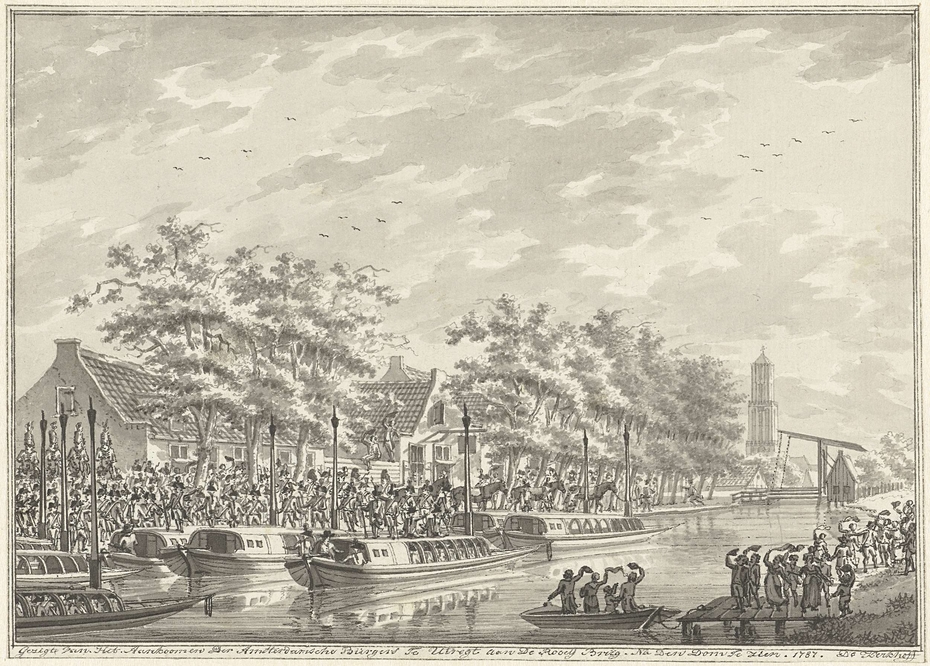 Aankomst van de Amsterdammers in Utrecht, 1787