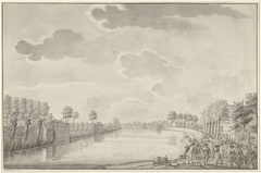 Aanval bij Ouderkerk aan de Amstel bij de Binnen-Bullewijk, 1787 by Jean George Teissier