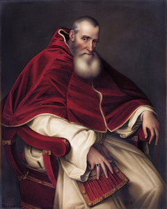 Alessandro Farnese, Pope Paul III, seated three-quarter-length, in papal robes by Henry Bone