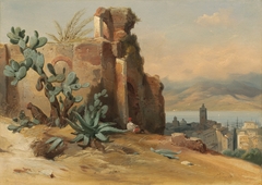 Ancient Ruins near Messina, Sicily by Jean-Charles-Joseph Rémond