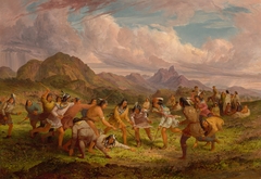 Ball Playing among the Sioux Indians by Seth Eastman