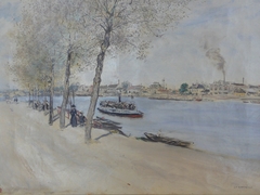 Bank of the river in Spring