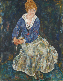 Bildnis der Frau des Künstlers, Edith Schiele by Egon Schiele