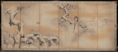 Birds in Landscape [left of a pair] by Kanō Naonobu