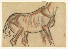 Blad met schets van een paard by Leo Gestel