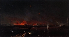 Bombardment of Marghera made by the Austrian Army on the Night of May 24, 1849 by Ippolito Caffi