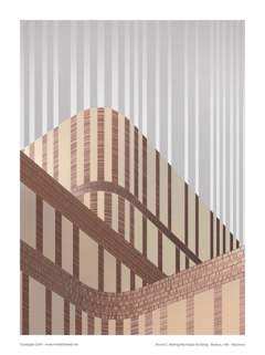 Bruce C. Bolling Building from Pattern Poster Series by Giuseppe Gallo