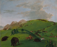 Buffalo Chase, Mouth of the Yellowstone by George Catlin