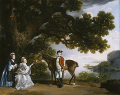 Captain Samuel Sharpe Pocklington with His Wife, Pleasance, and possibly His Sister, Frances by George Stubbs