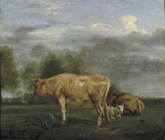 Cattle in a Meadow by Adriaen van de Velde