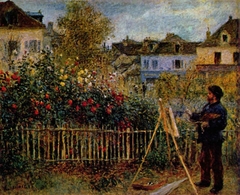 Claude Monet Painting in His Garden at Argenteuil