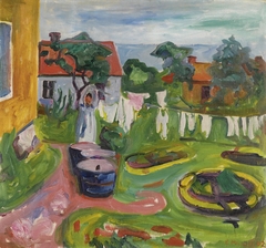 Clothes on a Line in Åsgårdstrand by Edvard Munch