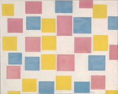 Composition with colour fields by Piet Mondrian