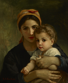 Copy of "Young Girl and Child" by William Bouguereau