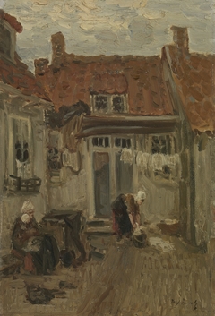 Courtyard by Jozef Israëls