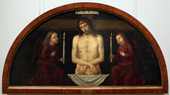 Cristo in pietà tra due angeli by Ambrogio Bergognone