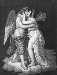 Das Märchen von Amor und Psyche: Amor und Psyche vereint by Wilhelm von Kaulbach