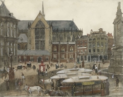 De Dam te Amsterdam by George Hendrik Breitner