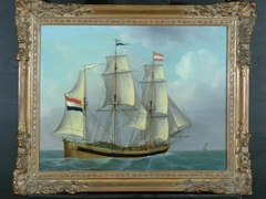 De driemastgaljoot 'De Hersteller' by anonymous painter