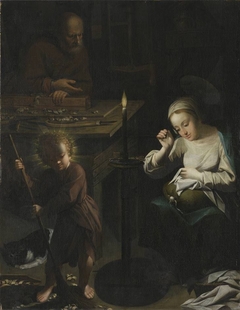 Die Heilige Familie in der Zimmermannswerkstatt by Johann Ulrich Loth