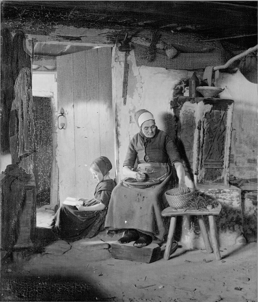 Domestic Scene in a Poor Peasant's Living-Room