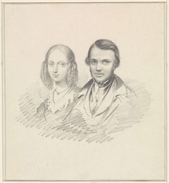 Dubbelportret van Jean Baptiste van Eijcken en Julie Anne Marie Noël van Eijcken by Unknown Artist