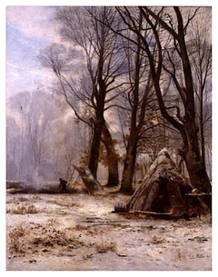 En forêt, le givre by Léon Le Goaesbe de Bellée