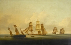 End of the action between HMS 'Arrow' and 'Acheron' and the French frigates 'Hortense' and 'Incorruptible'