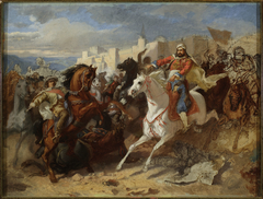 Episode from Austro-Turkish wars, sketch by Stanisław Chlebowski