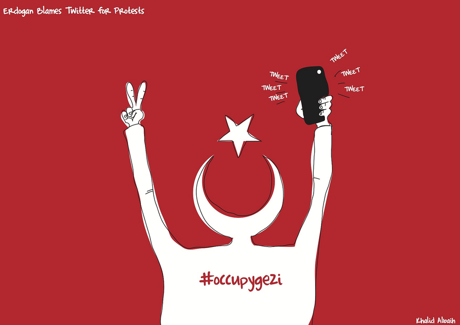 Erdogan Blames Twitter for Protests