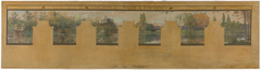 Esquisse pour la mairie de Vincennes : Le lac Daumesnil by Maurice Chabas