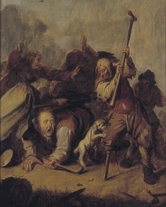 Fighting Beggars by Adriaen van de Venne