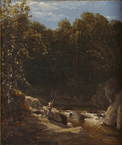 Fishing in a Mountain Stream