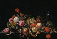 Flowers and still-life by Cornelis de Heem