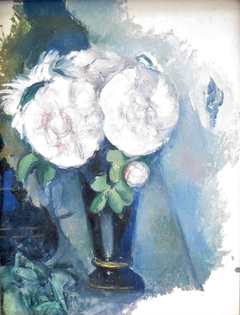 Flowers in a Blue Vase 1880 by Paul Cézanne
