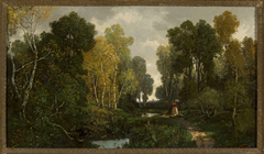 Forest in Fontainebleau by Dominique Adolphe Grenet de Joigny