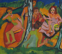 Forest Scene (Moritzburg Lakes) by Ernst Ludwig Kirchner